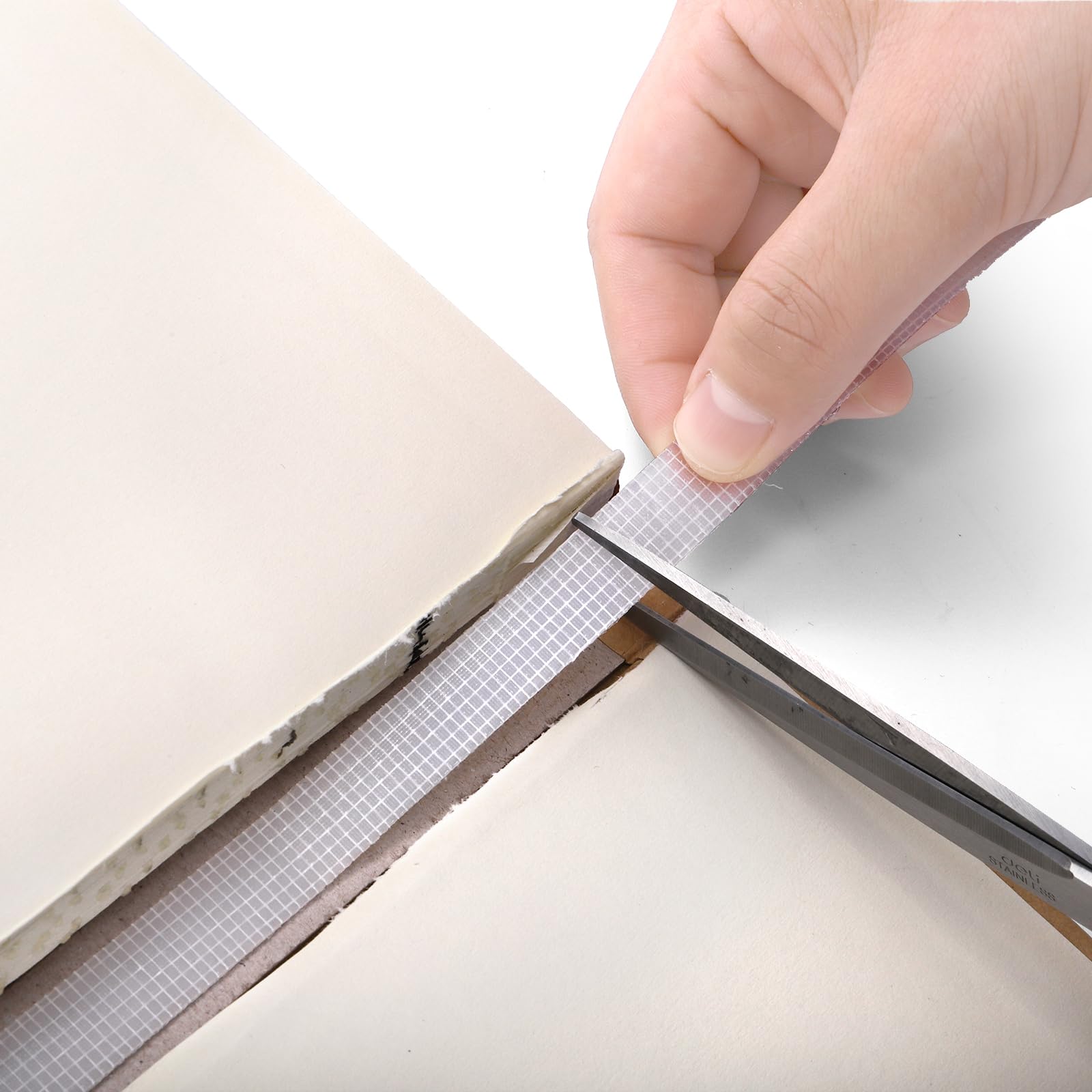 ZEAYEA 100 Pcs Glue Strips with Mesh Backing, 12 mm Hot Melt Adhesive Glue Strips for 80-110 Sheet Capacity, Thermal Binding Strips for Book Glue Binding Repair