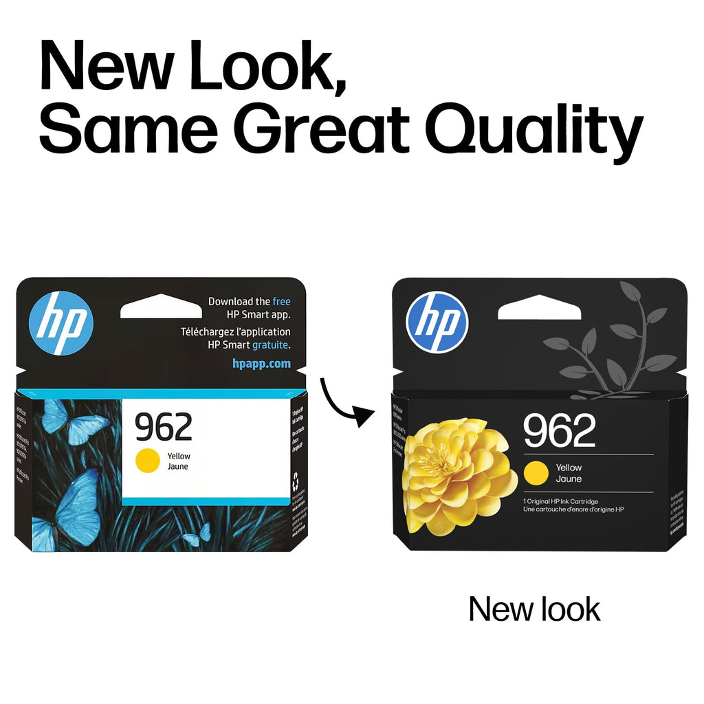 Original HP 962 Yellow Ink Cartridge | Works with HP OfficeJet 9010 Series, HP OfficeJet Pro 9010, 9020 Series | Eligible for Instant Ink | 3HZ98AN