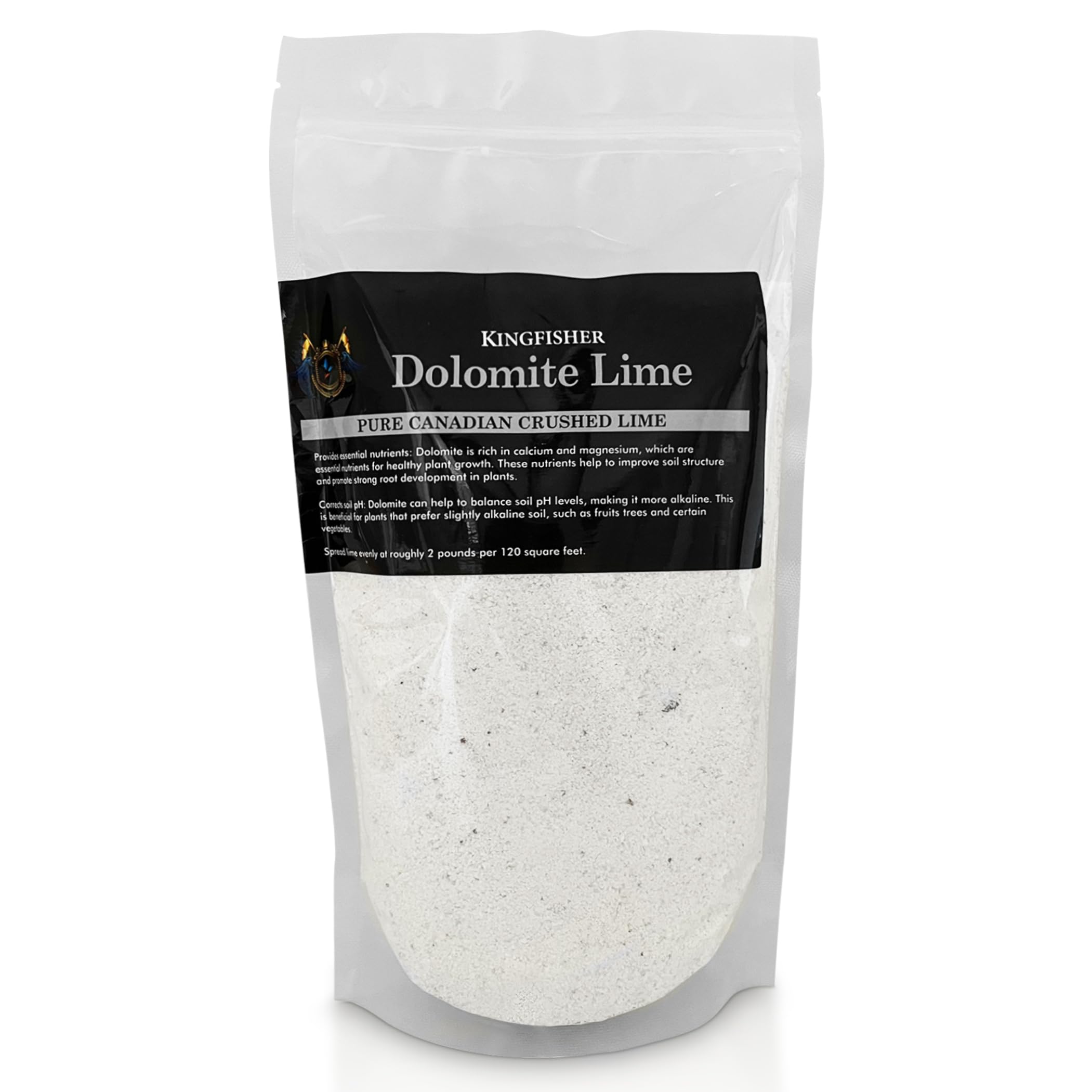 Crushed Dolomite Lime for Lawns | Natural & Organic Dolomite Lime from Canadian Rockies | | Dolomite Lime for Gardens | Gardening Lime | No Added fillers | 100% Dolomite Lime (1 Kilogram / 2.2 Lbs)