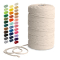 Nook Theory 3mm Macrame Cord 220 Yards - 4mm 5mm Soft Macrame Rope Perfect for Knots - Macrame Supplies for Wall Hangers & Boho Decorations - Cotton Rope - Macrame String (Milk Cream, 3mm)
