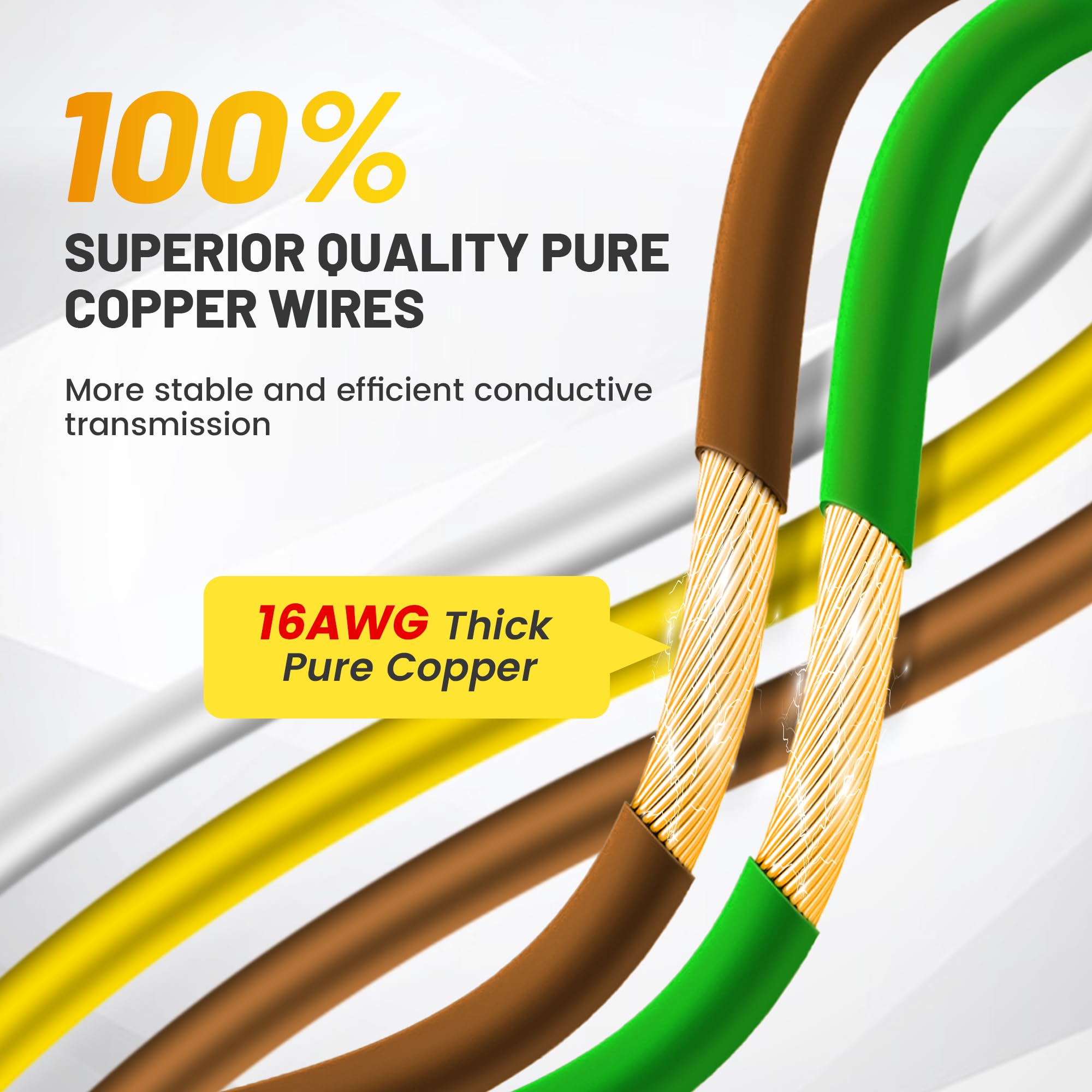 Oyviny 4 Pin 5 Wire Trailer Wiring Harness 18 Inches, 16AWG Pure Copper Wishbond Trailer Light Wiring for Utility Rewiring Both-Side Taillights 4 Way Flat Replacement Plug