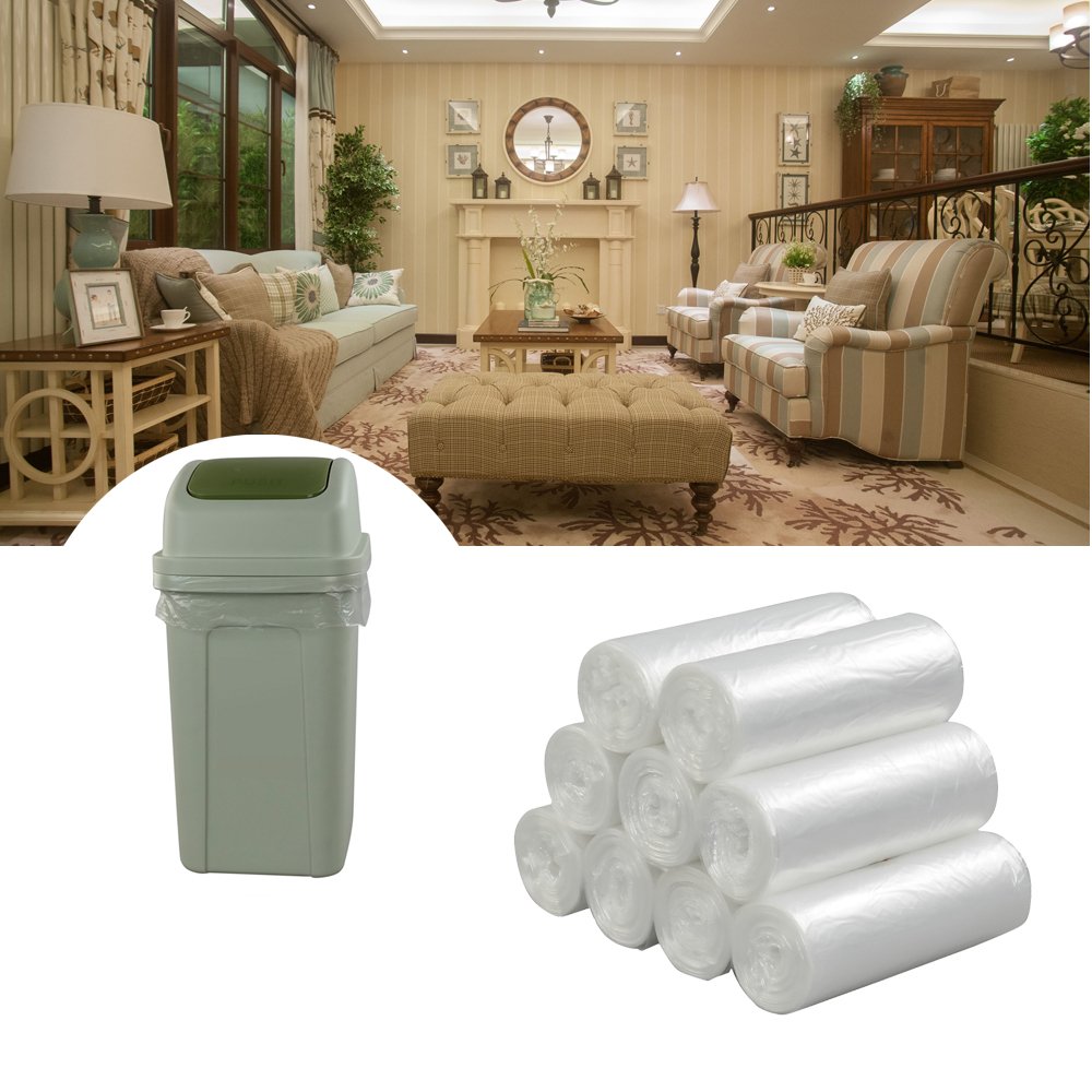 Vababa 8 Gallon Clear Kitchen Trash Bags, 225 Bags