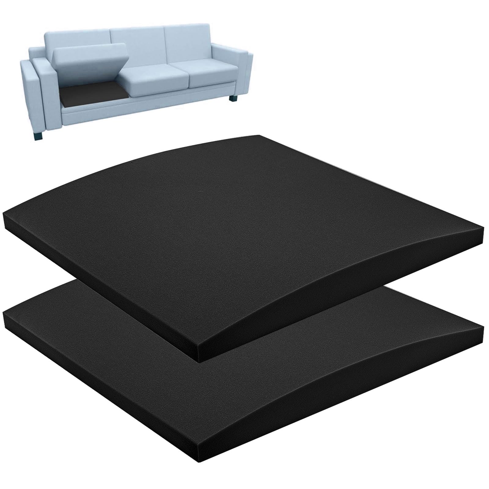 Couch Cushion Support & Sofa Cushion Support - High Density Foam Repair Pad for Sagging Couches, Curved Structure Pressure Distribution, Trimmable Design