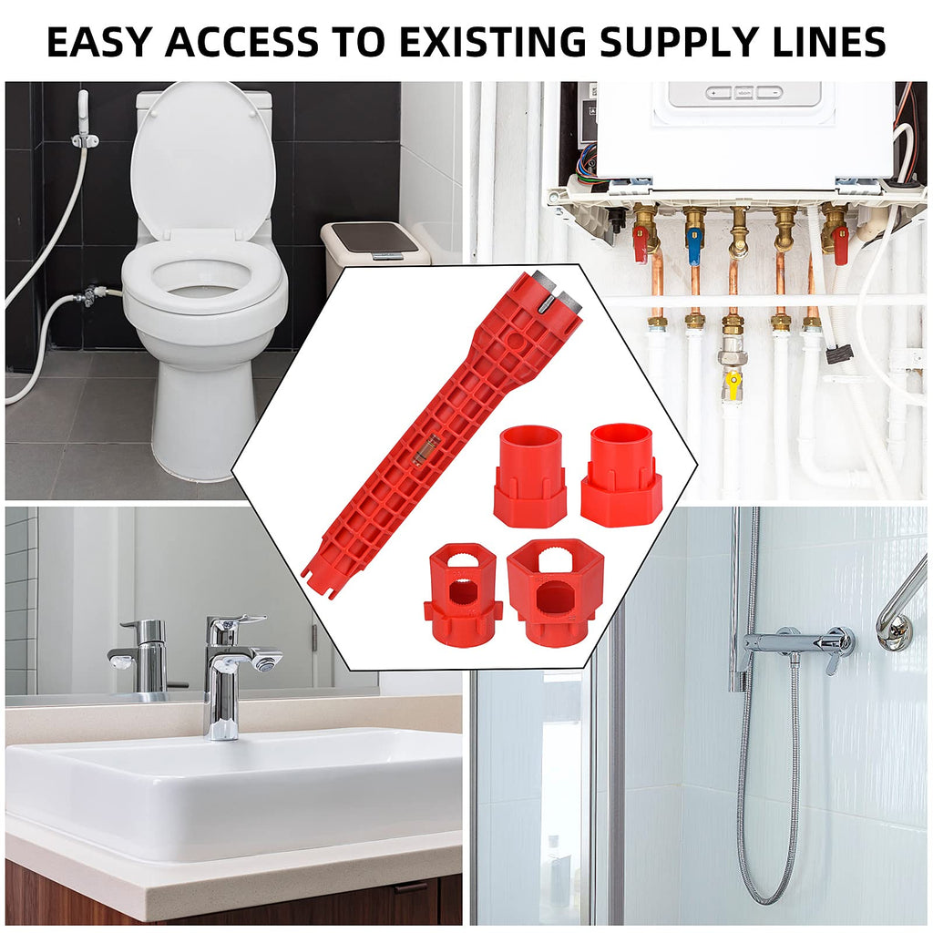 FamEaze 14-in-1 Multi-Functional Wrench for Toilet, Sink, Bathroom, Kitchen Plumbing Installation and Repairs