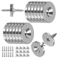 12Pcs Magnetic Door Catch, Metal Ultra Thin Cabinet Magnets Door Closure, Concealed Drawer Closet Door Catch Closer, Hidden Magnetic Door Latch, Furniture Door Magnet Closing Catch