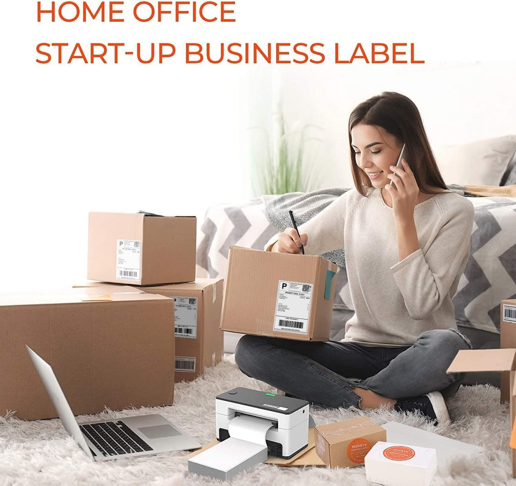 MUNBYN 4x6 Direct Thermal Fanfold Shipping Labels 500 Pics for Address Mailing Postage USPS UPS FedEx Amazon Ebay Shipping Labels, Commercial Grade