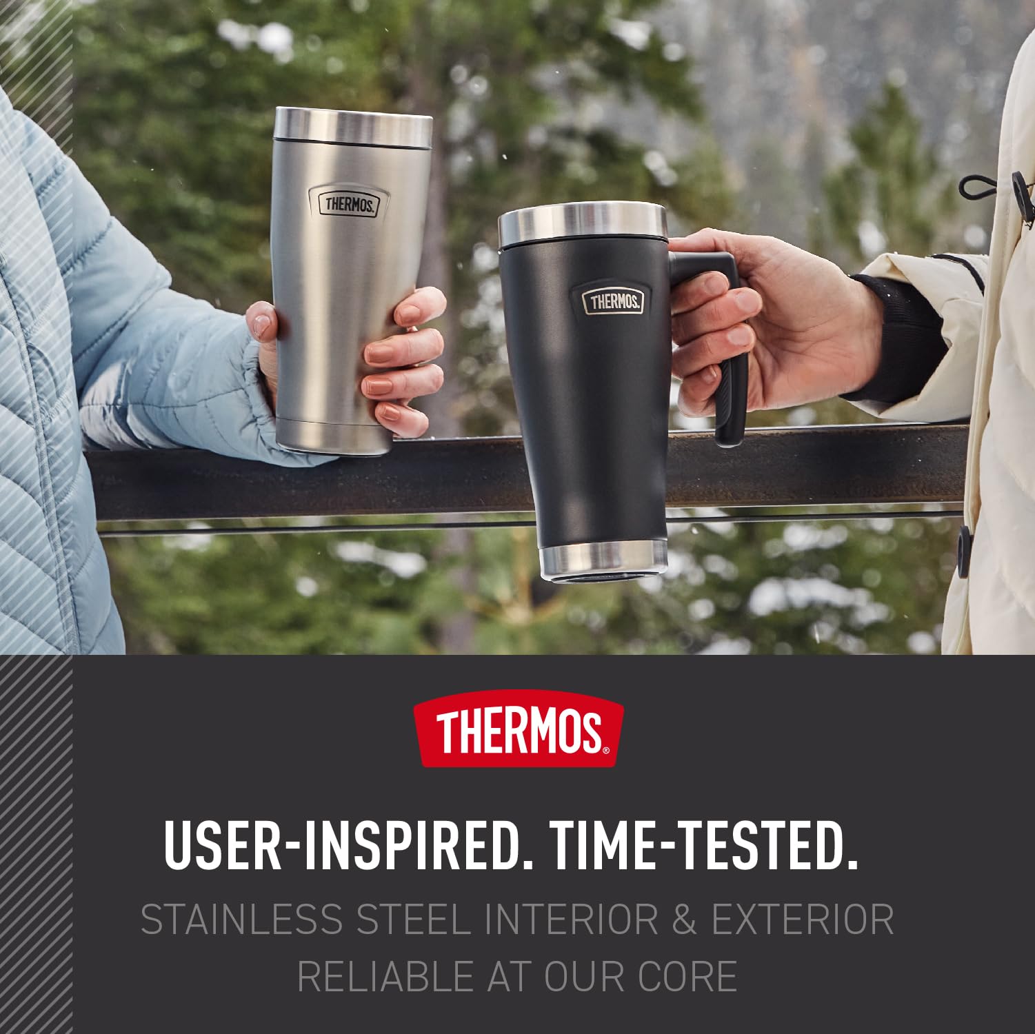 THERMOS, ICON Series, Stainless Steel Mug, Granite, 470mL
