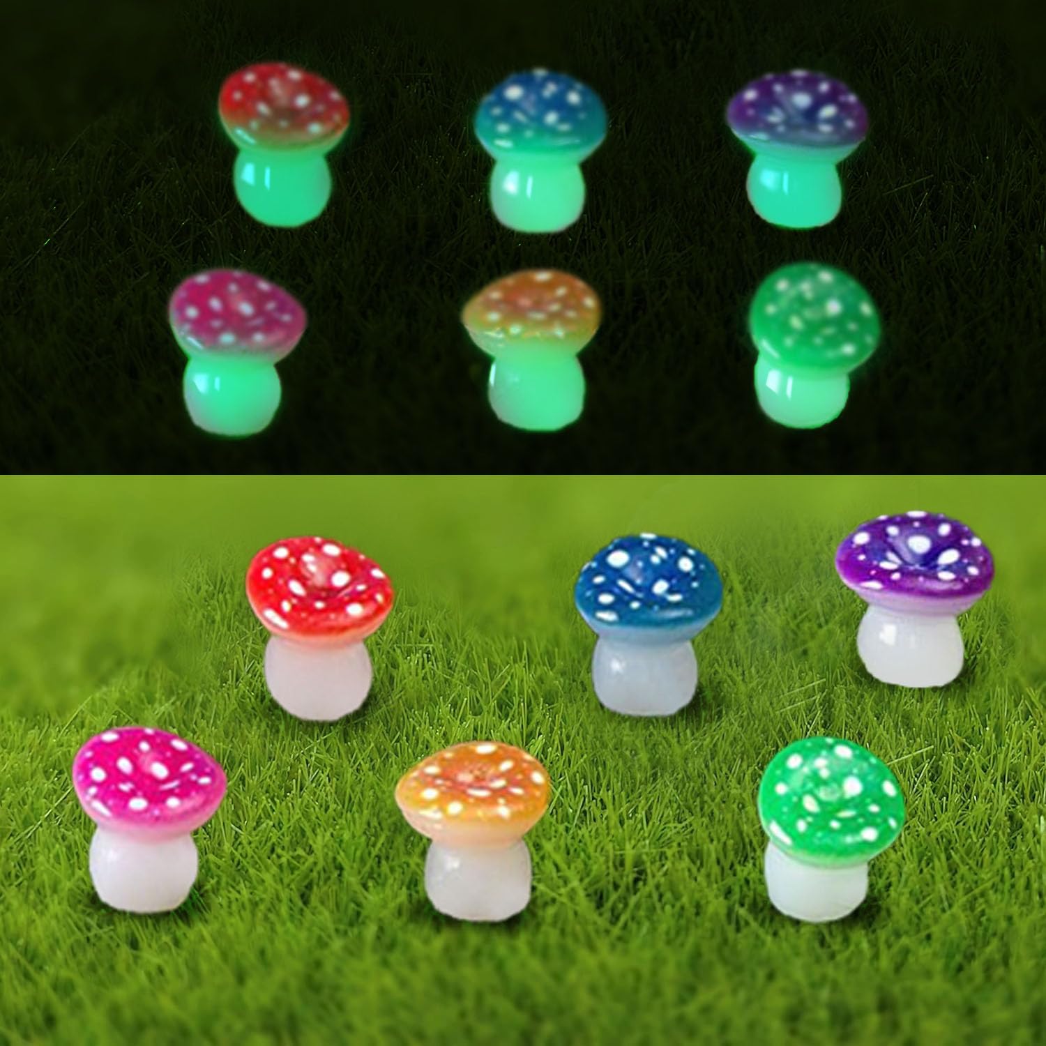 OrgMemory 5pcs Miniature Garden Accessories Set, DIY Landscape Bridge, Mini Pond Lawn Decor for Fairy Gardens, Terrariums, Model Train Scenes