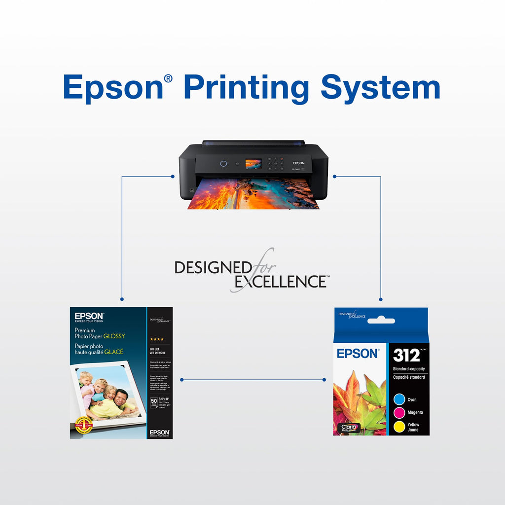 EPSON 312 Claria Photo HD Ink Standard Capacity Black Cartridge (T312120-S) Works with Expression XP-8500, 8600, 8700, 15000
