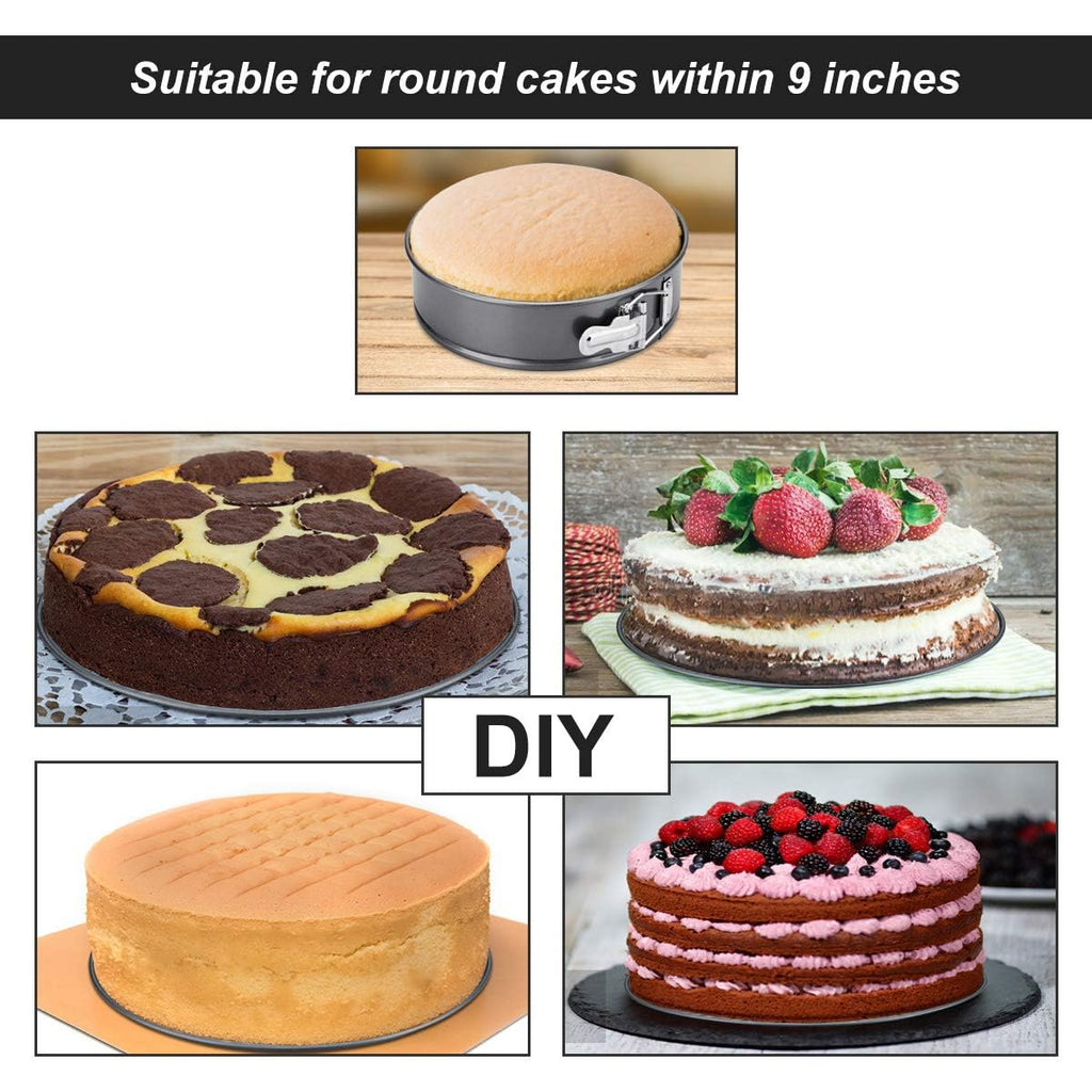 ELEBOX 9 inch Cheesecake Pan Springform Cake Pan, Non-Stick Baking Pan with Leakproof Design and Removable Bottom, Round Cake Tin Baking Mold for Birthday Cakes