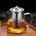 Mini Size Glass Teapot Tea Kettle-with Stainless Steel Removable Infuser for Blooming Tea & Loose Leaf Tea, Microwave & Stovetop Safe (550)