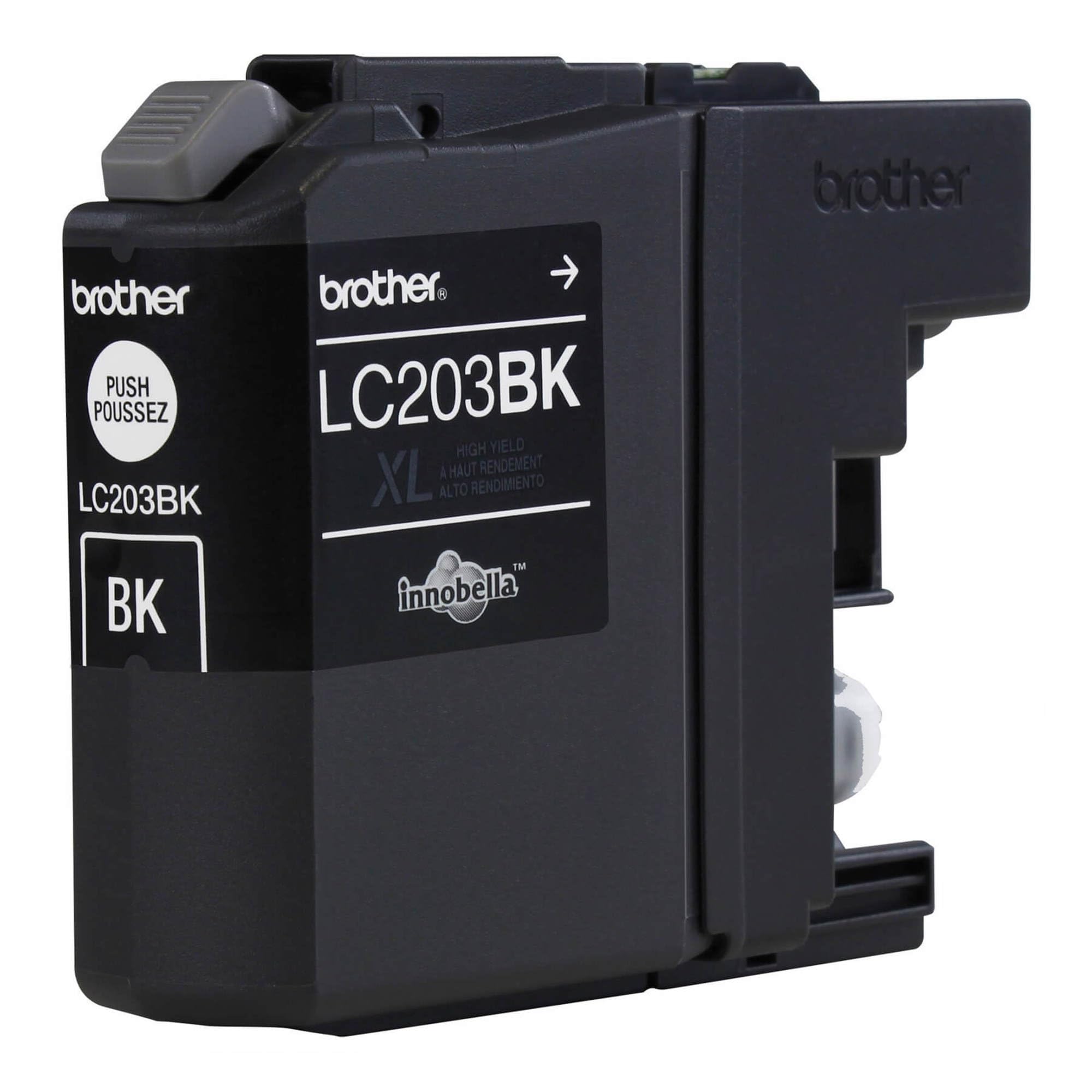 Brother Genuine LC203BKS Innobella Black Ink Cartridge, High Yield (XL Series) MFC-J4320DW, MFC-J480DW, MFC-J4420DW, MFC-J485DW, MFC-J4620DW, MFC-J680DW, MFC-J5620DW, MFC-J885DW