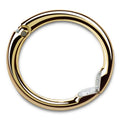 Clipa Handbag Hanger – Polished Gold PVD- The Ring that Opens into a Hook and Hangs in Just 10 mm of Space, Holds 15 kg, 3 yr. Warranty