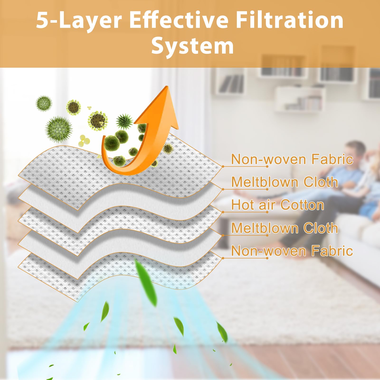 10 Pack 3D GN Vacuum Bags Replacement for Miele GN Dust Bags Fits for Complete C2 C3, Classic C1, S2 S5 S8 S400 S600 Series Vacuum Cleaners with 3 Motor Protection, Air Clean Exhaust Filters