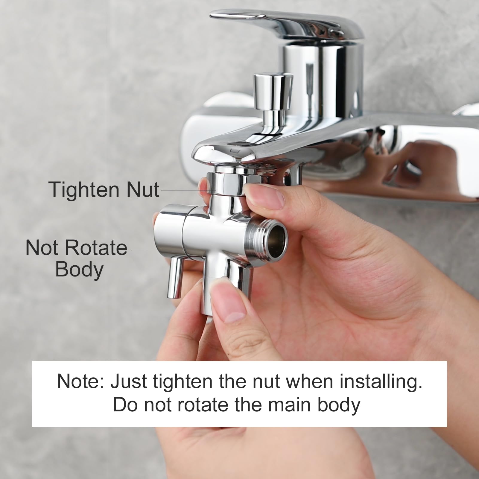 Tecmolog Brass Sink Valve Diverter Faucet Splitter for Kitchen or Bathroom, Faucet Adapter 3 Way Faucet Diverter Valve, Sink Faucet Replacement Part M22 X M24, Chrome, SBA021C