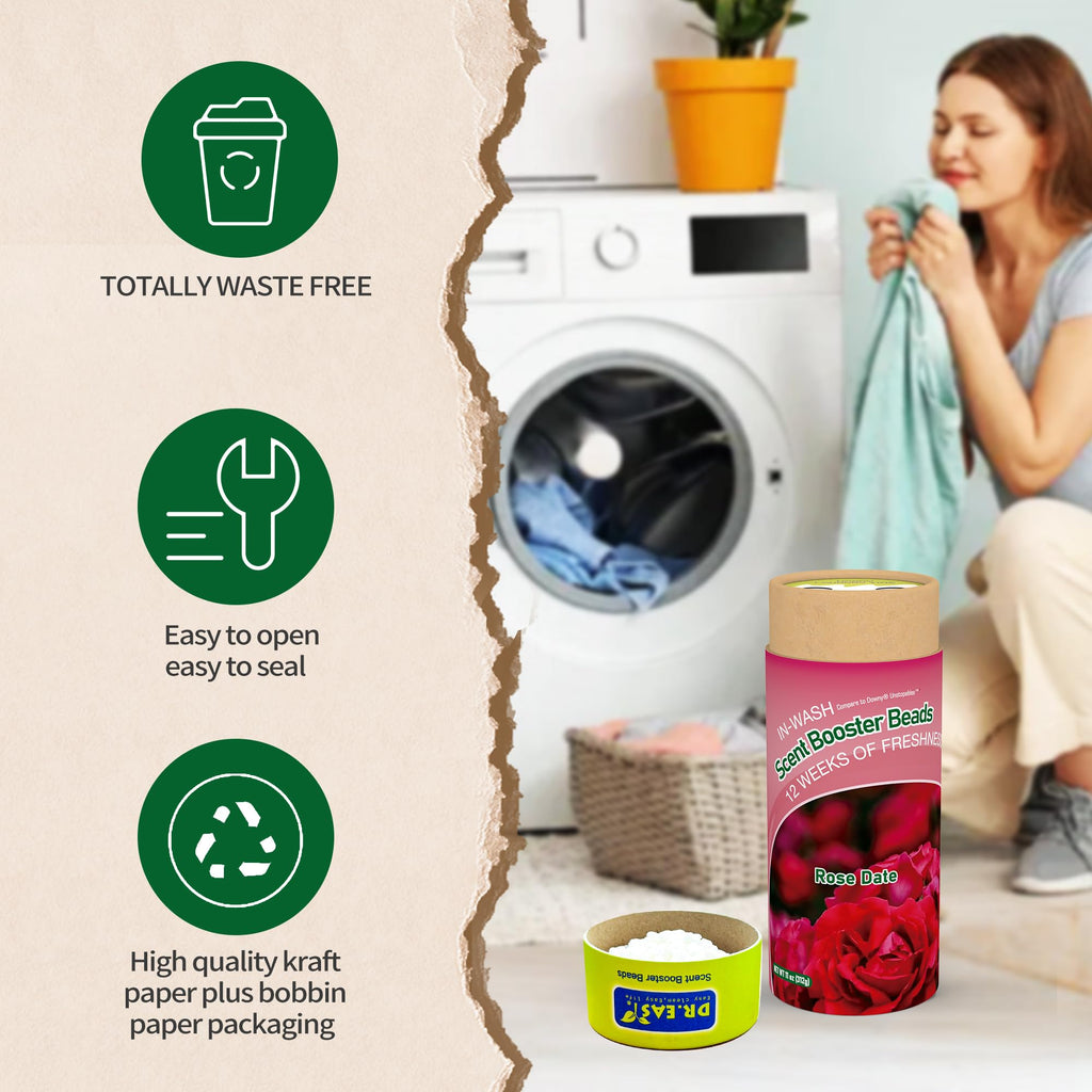DR.EASY Laundry Scent Boosters,Rose Date-Scent Boosters for Washer，Bulk Laundry Booster Beads and fabric scent booster，Fresh Scented Clothes fo 14 Weeks