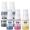 LAIPENG GI-25 GI25 Ink Refill Bottles Compatible for Canon MAXIFY GX1020 GX2020 Printer 5 Color Multipack GI-25BK GI-25C GI-25M GI-25Y (Black*2/Cyan/Magenta/Yellow)