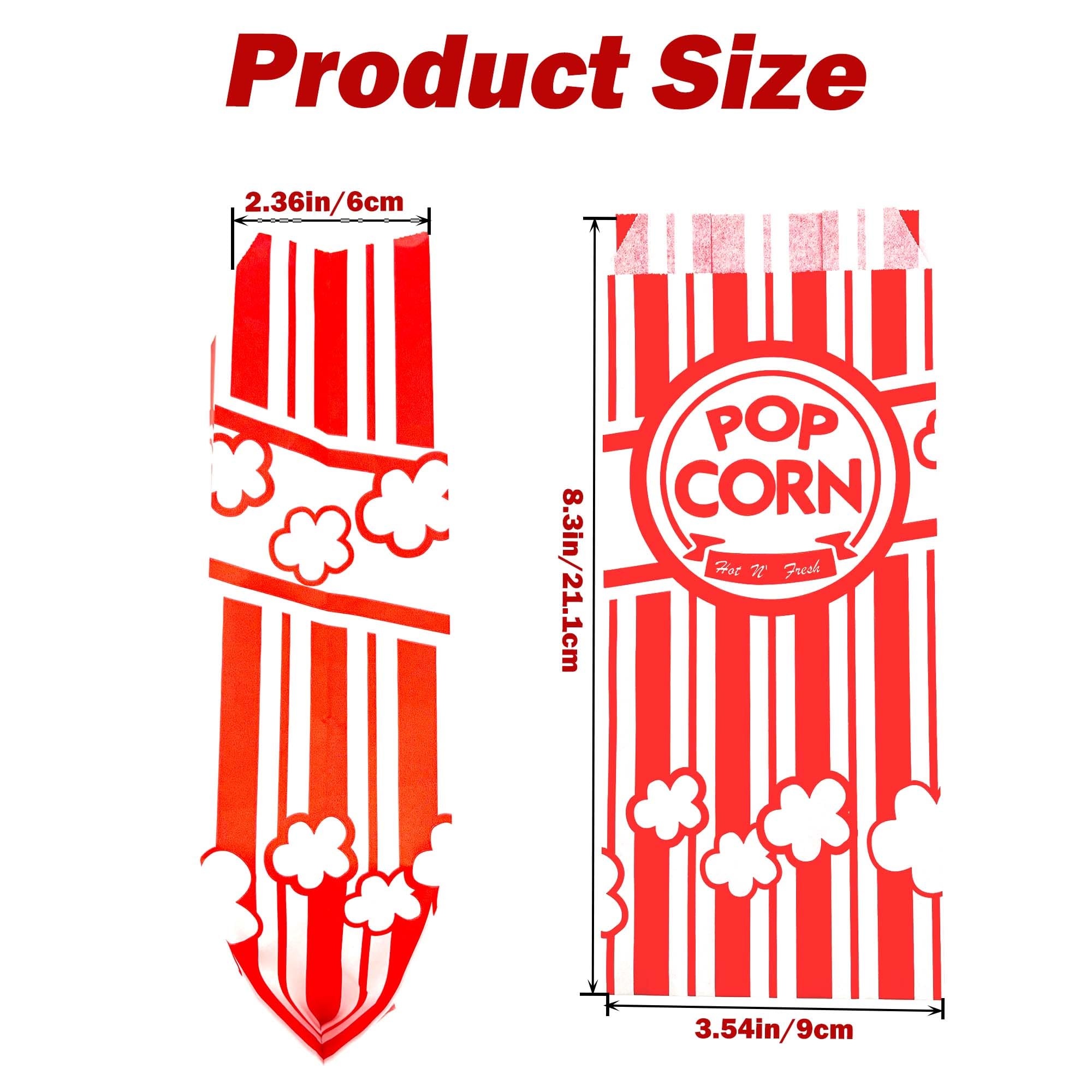 Homrelaxy 300Pcs Paper Popcorn Bags, 1 oz Popcorn Bags Individual Servings, Bulk Pop Corn Sleeves for Pop Corn Machine, Movie Night, Cinema, Carnival, Party, Concessions (300)