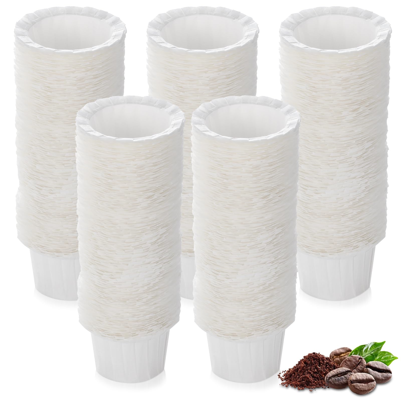 Disposable Paper Coffee Filters, Keurig K Cup Paper Filters for Keurig Single Brewer Reusable Cups, K-Cup Coffee Pods, Fits All Brands Reusable K Cups (500)