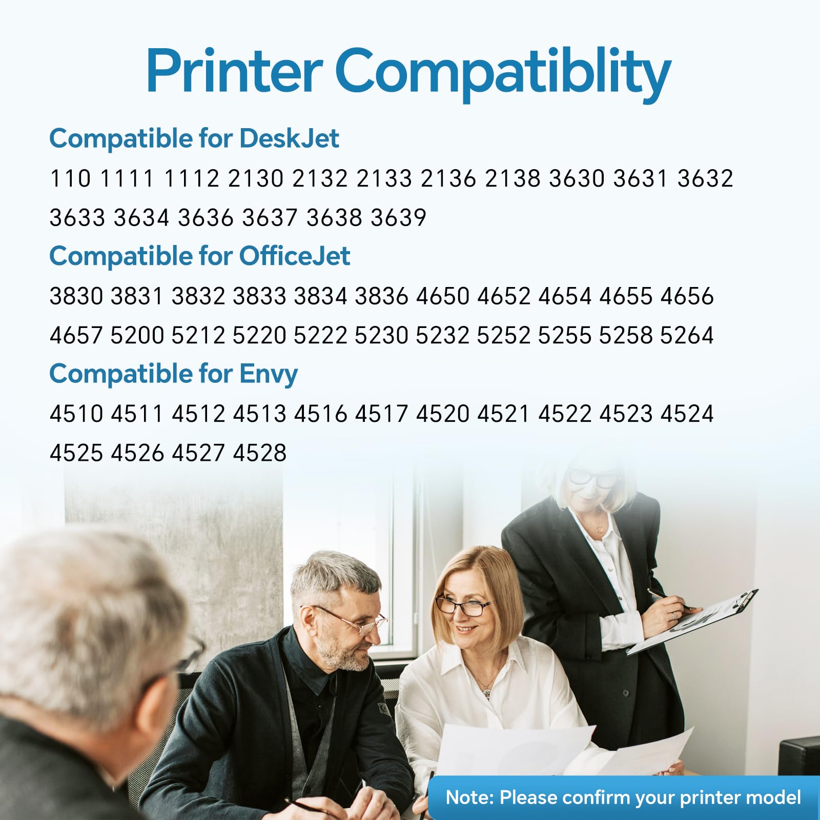 63XL Ink Cartridges Combo Pack Compatible for HP 63 Ink Cartridges, for HP Ink 63 63XL Black Color Work with OfficeJet 3830 3833 4650 5200 Envy 4510 4520 4512 Deskjet 2130 3630 Printer