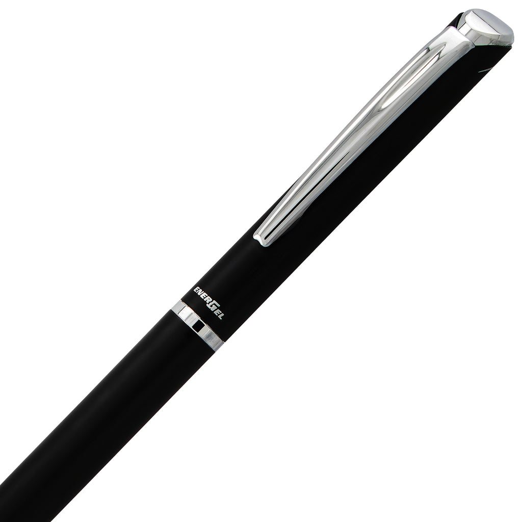 Pentel EnerGel Liquid Gel Retractable Rollerball Pen, Black All Metal Barrel, Gift, Everyday Use, Office Supplies, Black Ink, 0.7mm Medium Point, BL2007A-AE1, 1 Each Includes Gift Box