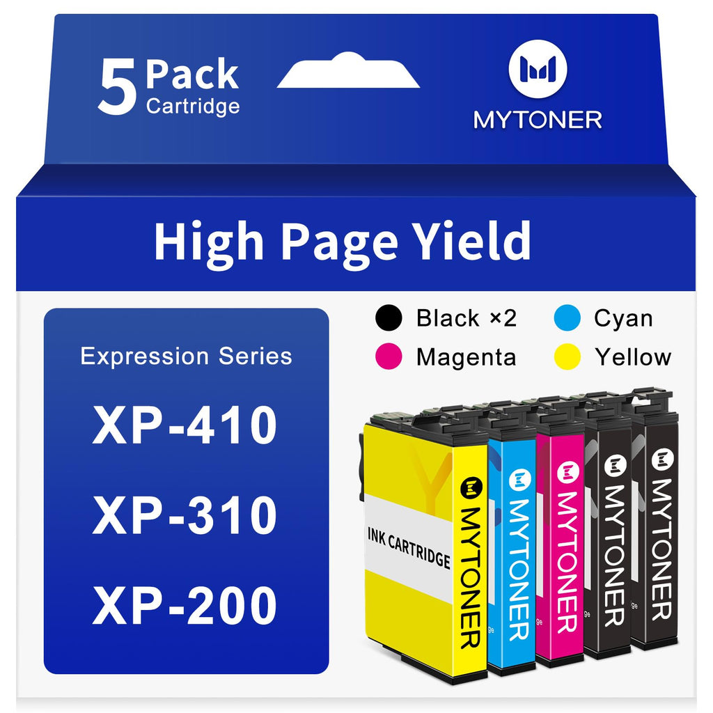 MYTONER Remanufactured Ink Cartridge Replacement for Epson 200XL 200 XL for Expression XP-200 XP-300 XP-310 XP-400 XP-410 Workforce WF-2520 WF-2530 WF-2540 Printer(2 Black,1 Cyan, 1 Magenta,1 Yellow)