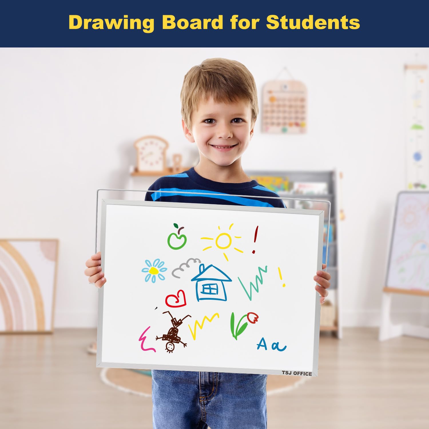 TSJ OFFICE Dry Erase White-Board - 12 X 16 Inches Portable Small Magnetic Whiteboard with Hooks for Wall, Mini Desktop Whiteboard 360 Degrees Revolving Double Sided Stand for Office, Home, School