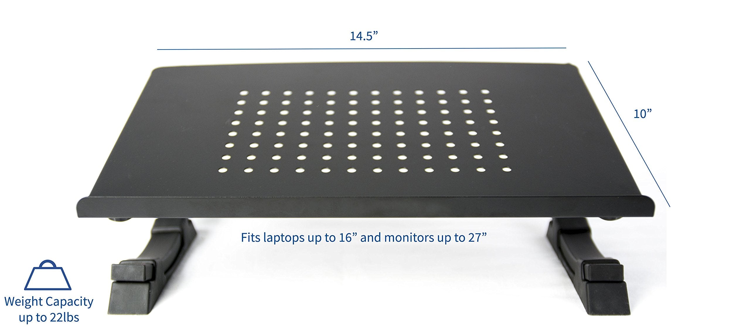 VIVO Black Fully Adjustable Curved Laptop, Notebook and Monitor Riser Stand STAND-V001N
