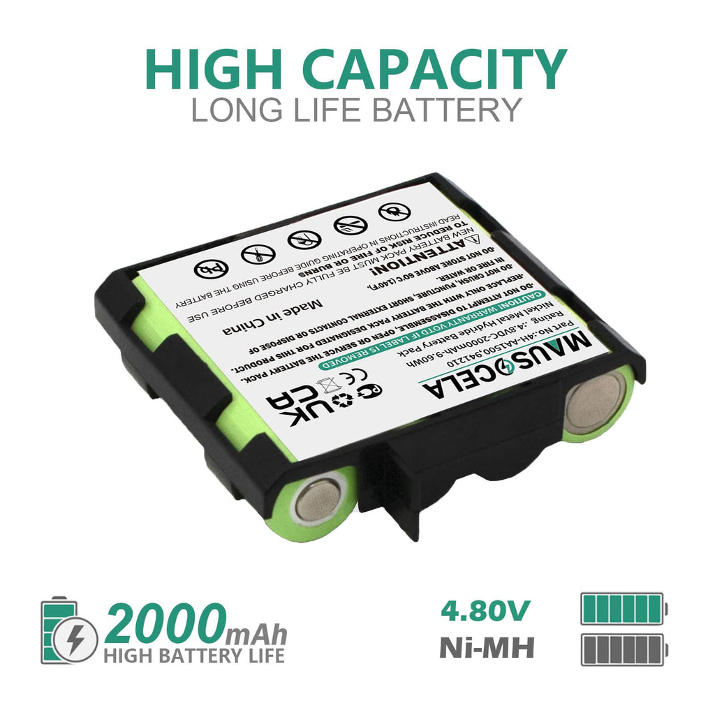 MAUSOCELA 2000mAh Replacement Comp'ex 4H-AA1500 Battery, Compatible with Sport Elite, Voor Fit 1.0, Fit 3.0, SP 2.0, SP 4.0, Elite 2.0, Physio 5, Mi-Theta 600, Theta 500, Rehab 400 Battery