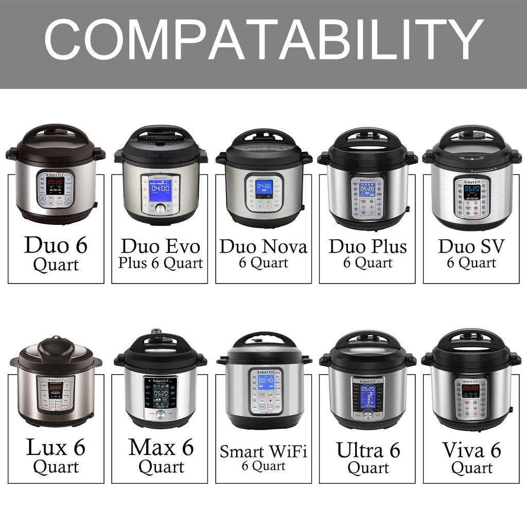 STYDDI Silicone Sealing Ring Compatible with All Instant Pot 6 Quart Multi-Use Models, Food-Grade Silicone, Fits Duo 6 Quart, Lux 6 Quart, Duo Plus 6 Quart, Ultra 6 Quart, Nova 6 Quart, 4-Pack