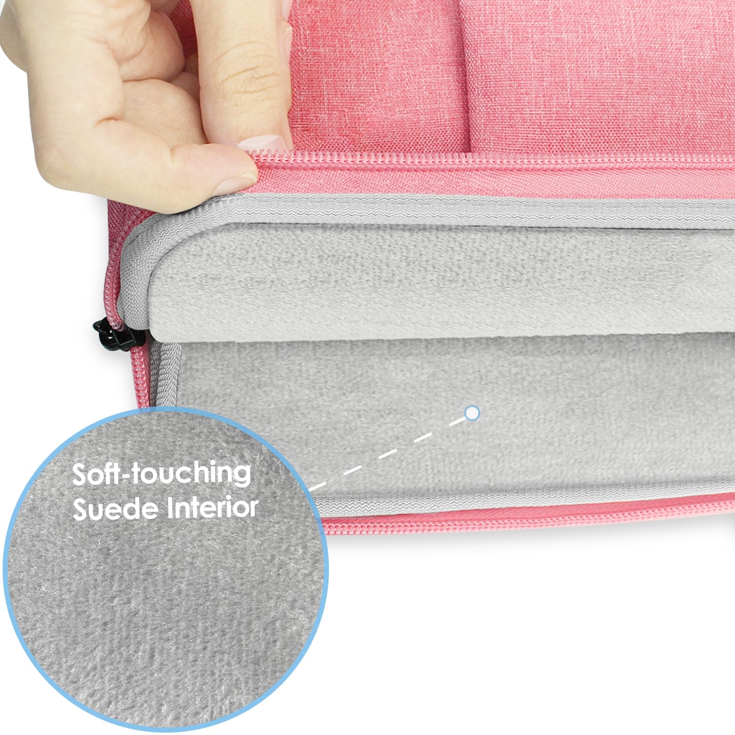 ProElife 13-Inch Laptop Sleeve Case for 2026 New MacBook Neo 13 inch with A18 Pro (A3404) Chip Accessory Traveling Carrying Bag Water-Resistant Cover Simple Case with Pocket (Pink)