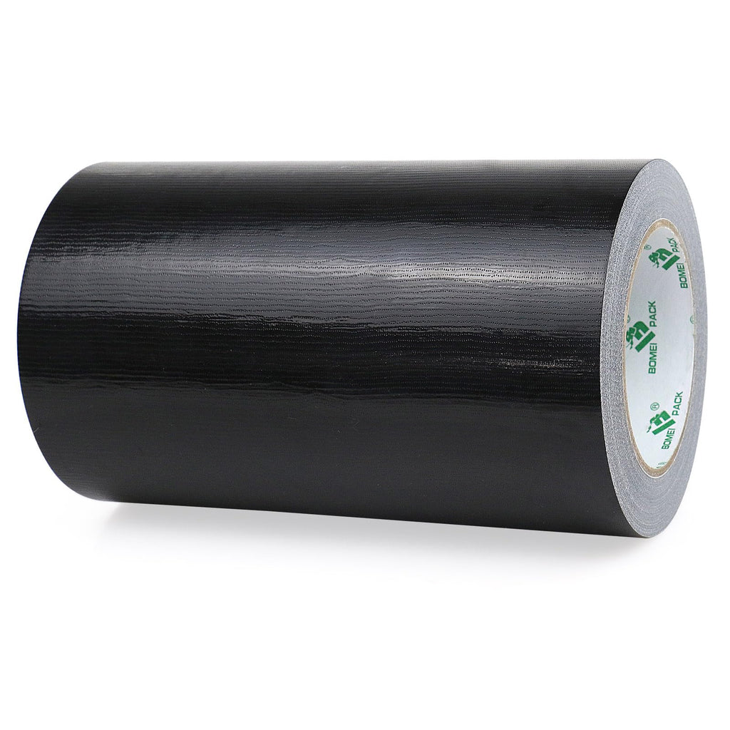 BOMEI PACK Wide Duct Tape 8Inch, Waterproof Strong Black Tape Gris Residue Free for Crafts and Repair, 1Roll 8.3Mil x 30yds