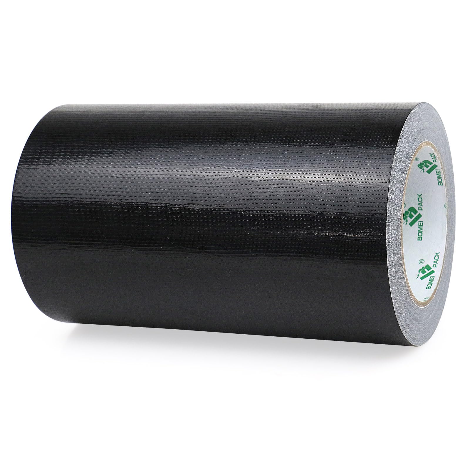 BOMEI PACK Wide Duct Tape 8Inch, Waterproof Strong Black Tape Gris Residue Free for Crafts and Repair, 1Roll 8.3Mil x 30yds