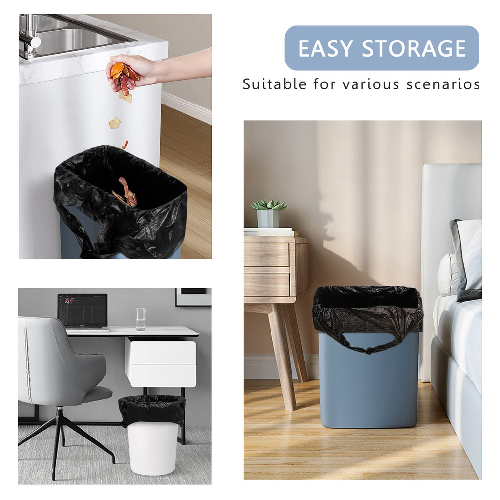 Homelove Trash Bags Garbage Bag, [100 Bags] Plastic Kitchen Barbage Bags Strong Tough Durable Kitchen Bin Bags for Bathroom Bedroom Office (5rolls x 20bags), Black