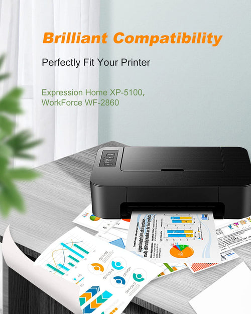 4 Pack 202XL Ink Cartridges Combo Pack Black & Color Remanufactured for Epson 202XL Ink Cartridges Claria T202 Works with Workforce WF-2860 Expression Home XP-5100 (Black, Cyan, Magenta, Yellow)