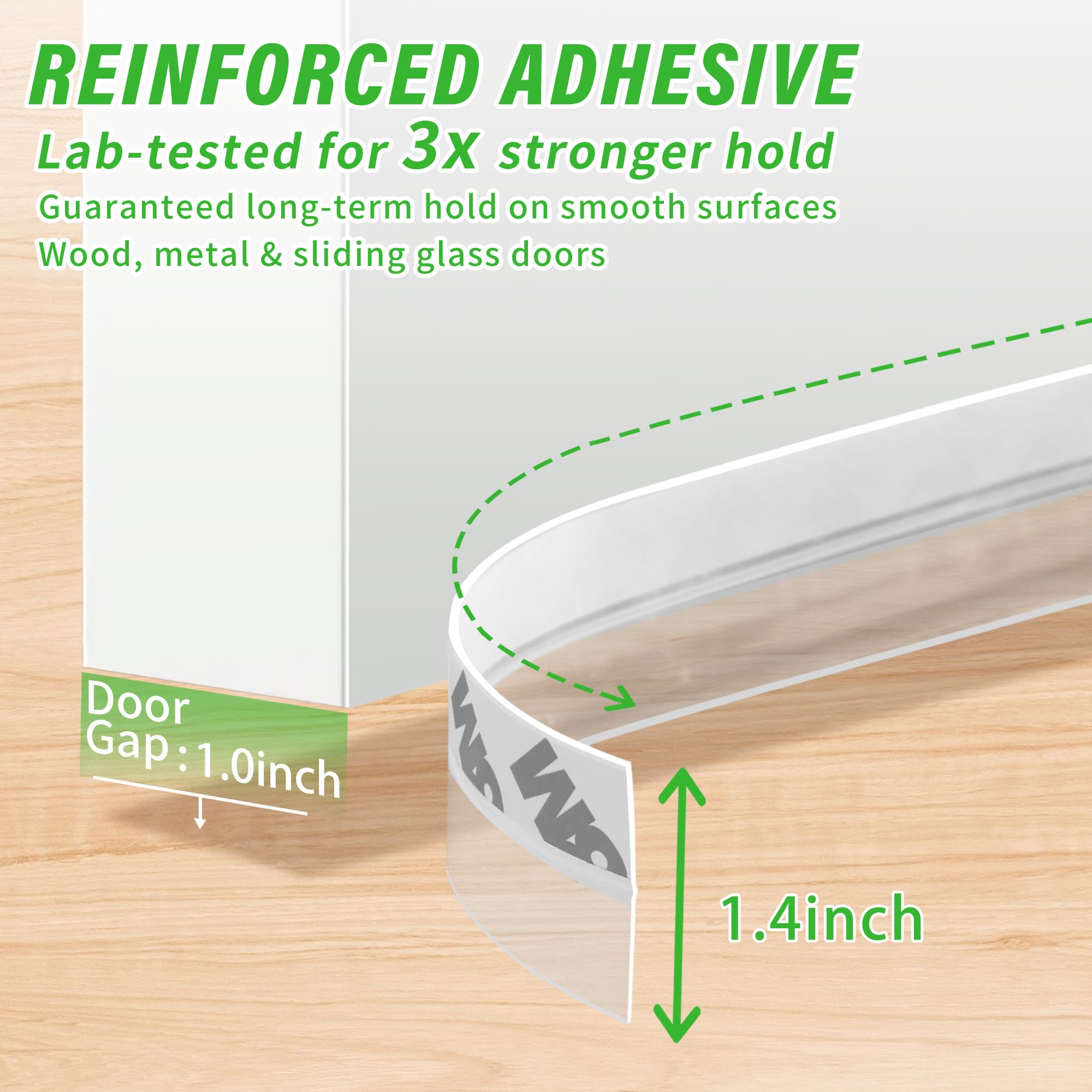 Weather Stripping Door Seal, Door Draft Stopper Silicone Seal Strip for House and Glass Shower Doors for Windows Gaps of Collision and Side, Window Insulation for Winter