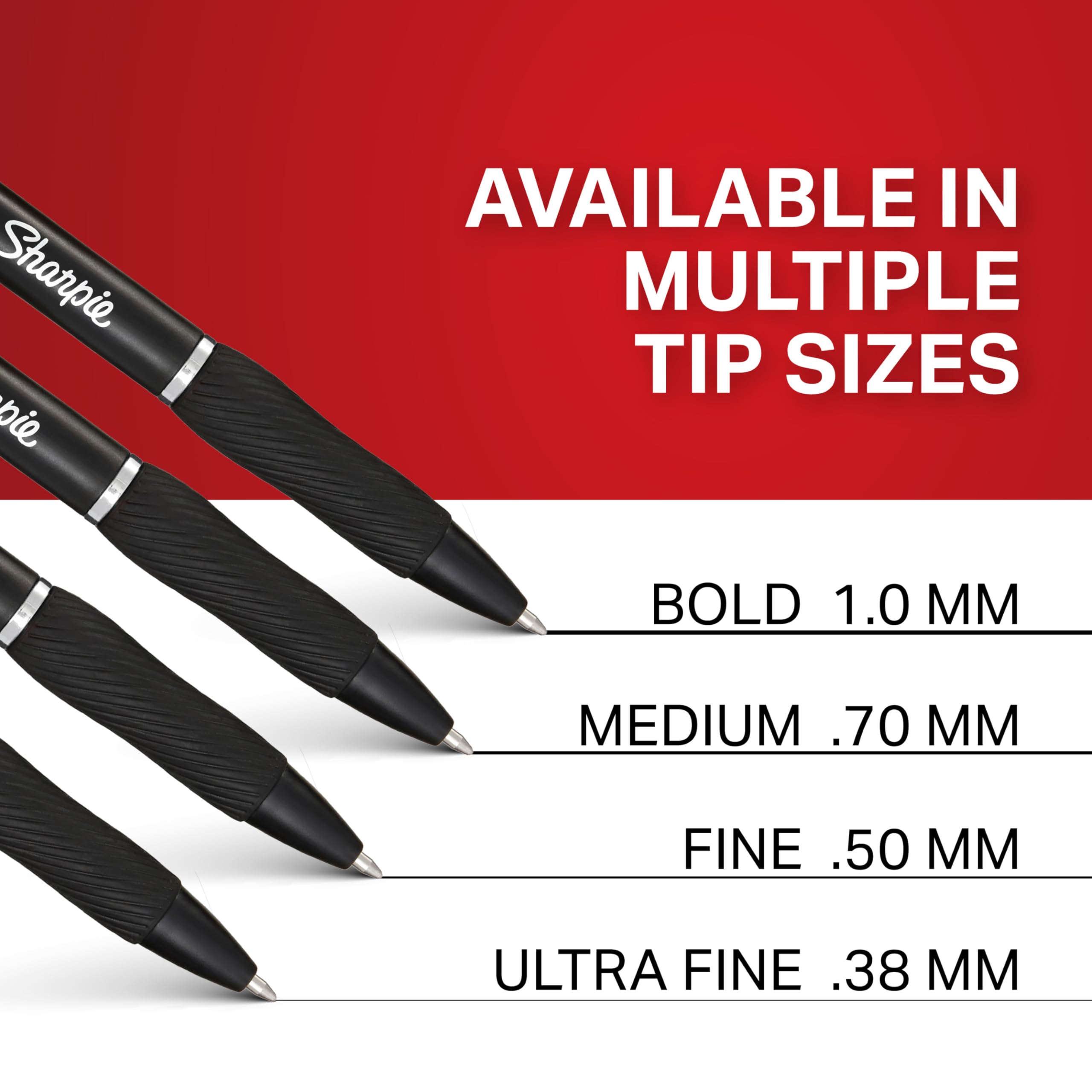Sharpie S-Gel, Gel Pens, Fine Point (0.5mm), Red Ink Gel Pen, 12 Count