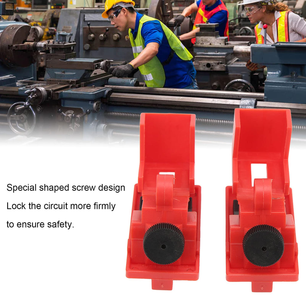 10PCS Circuit Breaker Lockout Device Clamp On Power Switch Lock Engineering Plastic Single Pole Breaker Lock Out Device for Less 16.5mm Handle