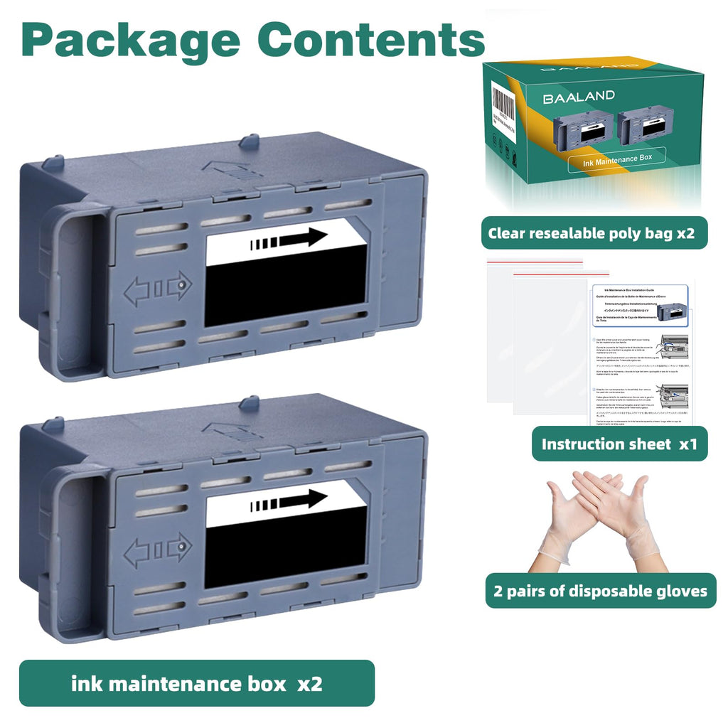 9345 Ink Maintenance Box Replacement for Epson C12C934591 Work for ET-8550 ET-16600 ET-5850 ET-5800 ET-16650 ET-8500 WF-7840 WF-7820 ET-5880 WF-7310 ST-C8000 Printer - 2 Pack