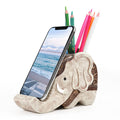 Mokani Elephant Pen Pencil Holder, Multifunctional Desk Organizer Desk Decor Elephant Gifts for Women Cute Desk Accessories Home Office Decoration Thanksgiving Christmas Gift