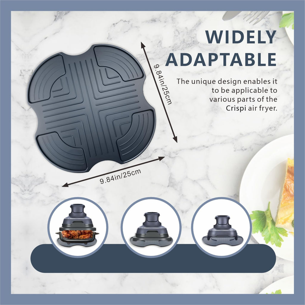 Silicone Heat Resistant mat for Ninja Crispi Air Fryer,Heat-Insulating Accessories Compatible with Ninja crispi FN101 containers,Kitchen Air Fryer Trivet (Cyberspace)