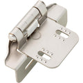 Franklin Brass (10-Pack) Self-Closing Cabinet Hinges Semi-Wrap 1/4' Overlay for Cabinet Doors Kitchen/Cabinets/Cupboards/Furniture Satin Nickel H01911K-SN-B
