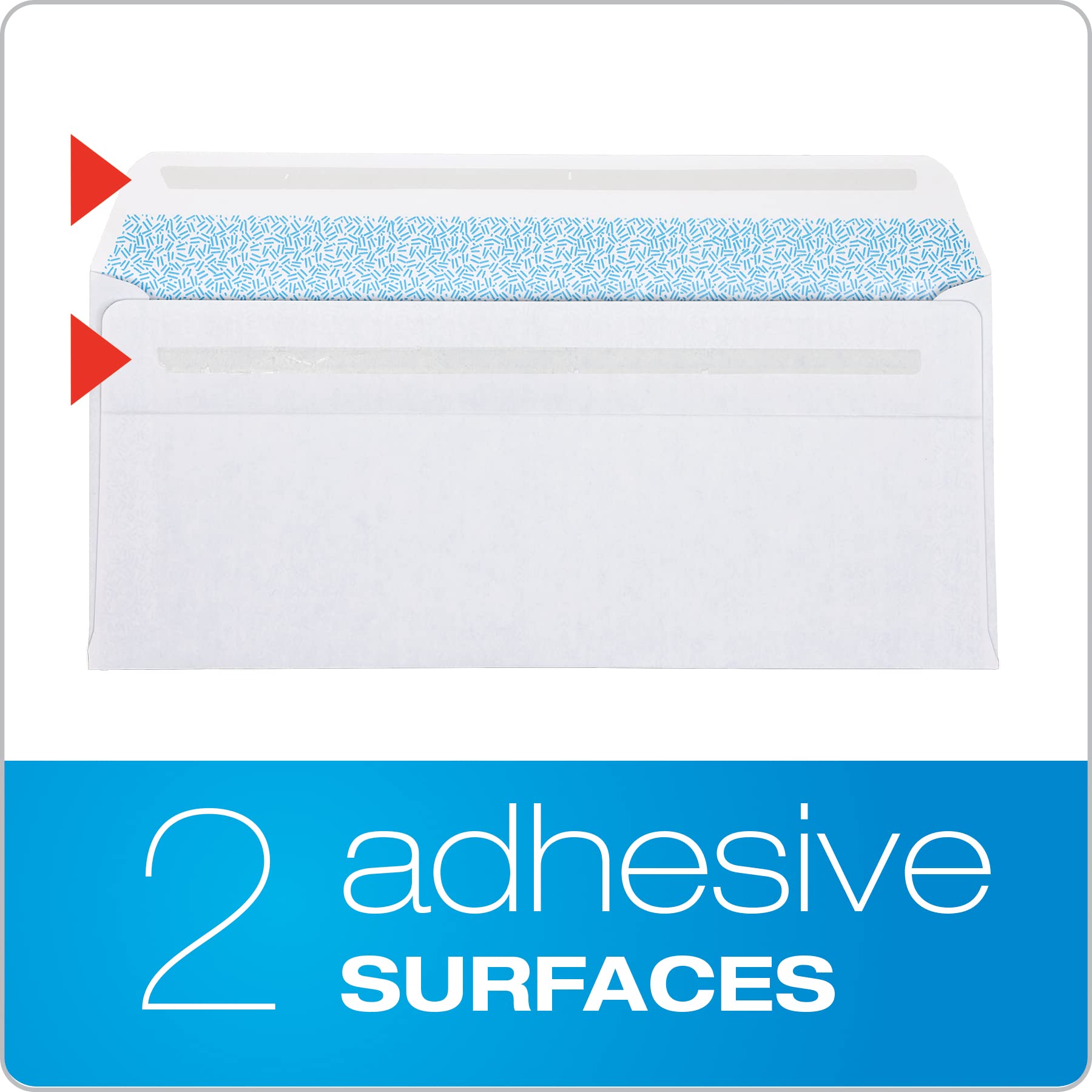 Columbian #8 5/8 Security Envelopes, Double Window, Self Seal, for Invoices & QuickBooks Statements, 3-5/8 x 8-5/8, 24 lb White, 500/Box (COLO182)