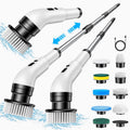 Electric Spin Scrubber, [IPX7 Waterproof] Cleaning Brush with 9 Replaceable Brush Heads, Power Scrubber for Bathroom, Kitchen, Floor, Tub, Toilet