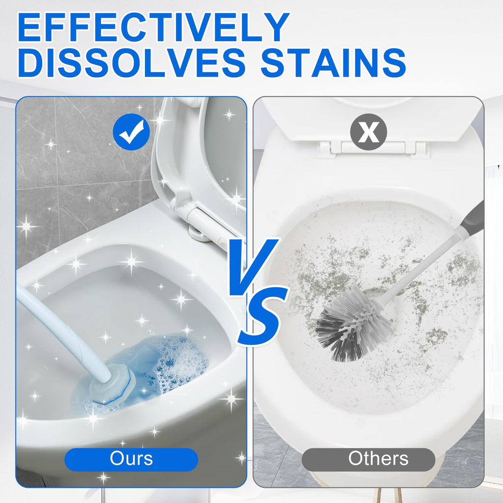 30 Count Toilet Wand Refills for Clorox, Disposable Toilet Brush Compatible with Clorox ToiletWand Cleaning System, Upgrade Fiber Bowl Cleaner Brush for Closestool Cleaning
