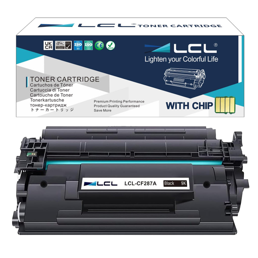 LCL Compatible Toner Cartridge for HP 87A 87X CF287A CF287X 9K (1-Pack,Black) forHP LaserJet Enterprise M506dn M506x M506n M506dn MFP M527z M527dn M527f M527c 501N M501n M501dn