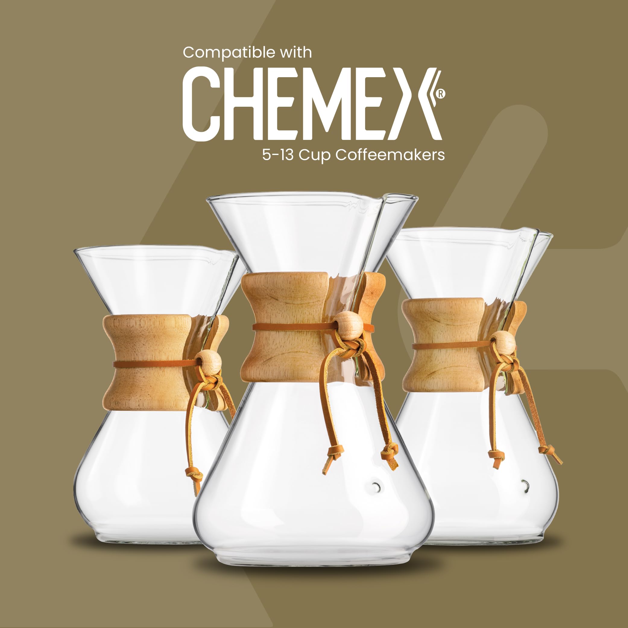 Chemex FC-100 Bonded Coffee Filter Circle White, One Size