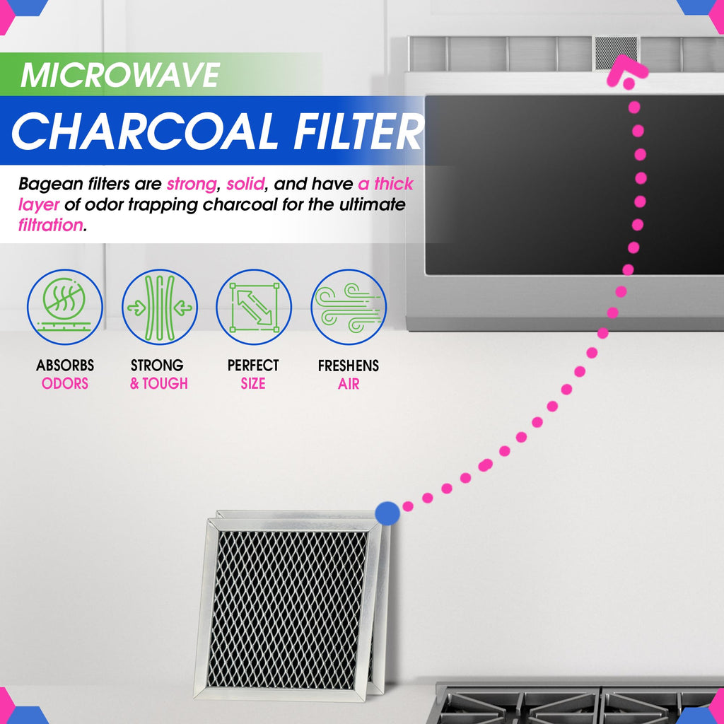 Replacement for Whirlpool 8206230A Microwave Charcoal Filter (2-Pack)