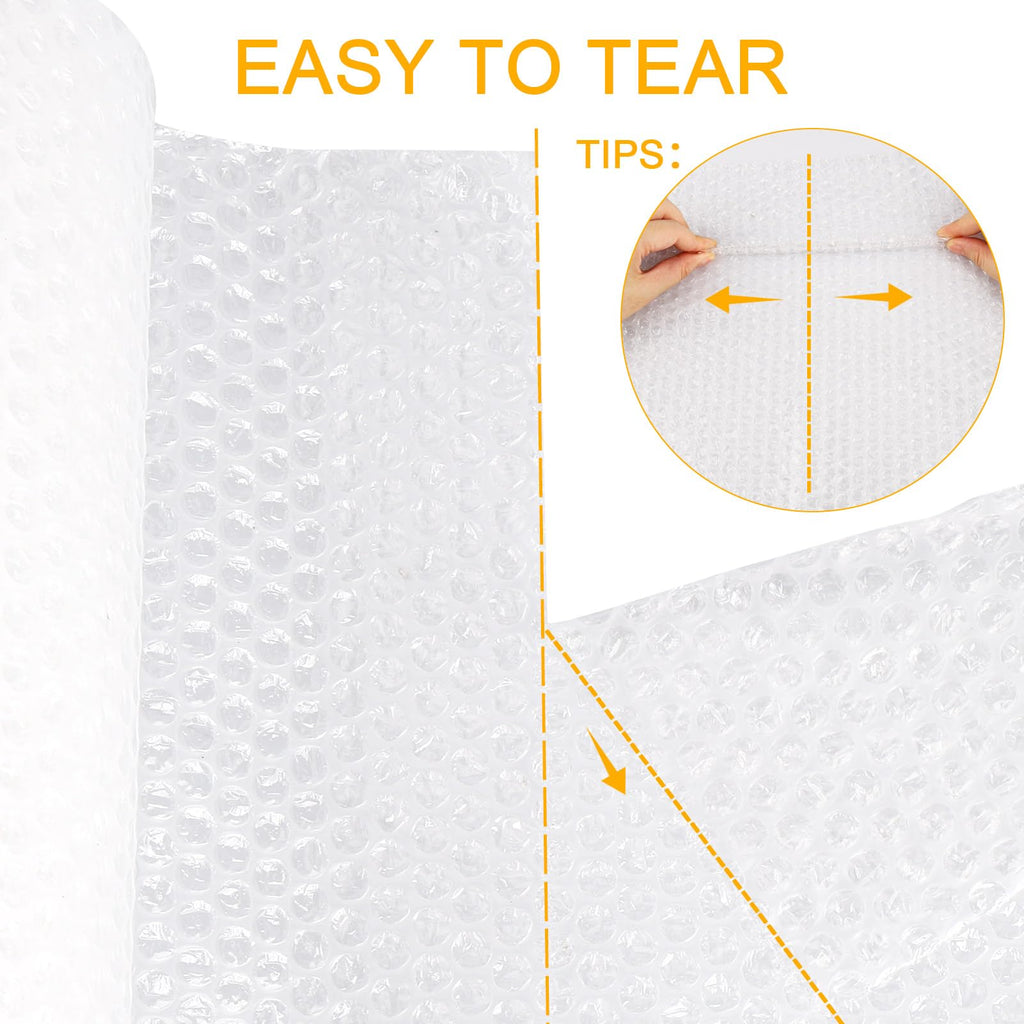 2-Pack Bubble Cushioning Wrap Rolls for Packing Moving Shipping,12"x 72' ft Total Bubble Packing Wrap with 20 Fragile Stickers,Perforated Every 12",Cushioning Rolls for Moving Box Bubbles Pack Wrap