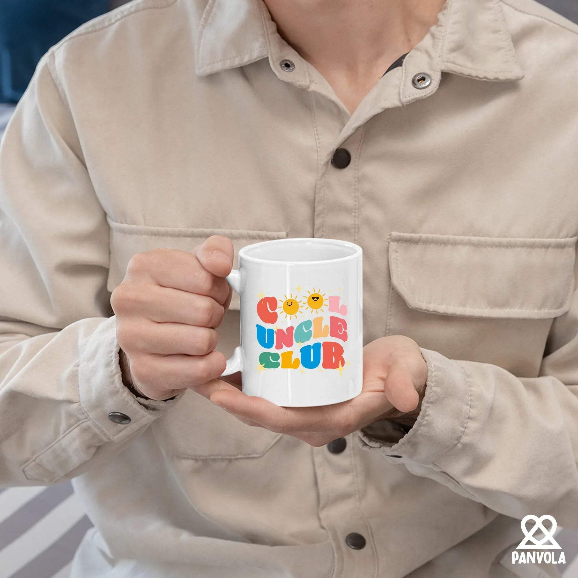 Panvola Cool Uncle Club Uncle Gifts Funny TIO Gifts from Niece Nephew Fathers Day from Sister Brother Funcle Birthdays Family Reunion Ceramic Mug 11 oz White